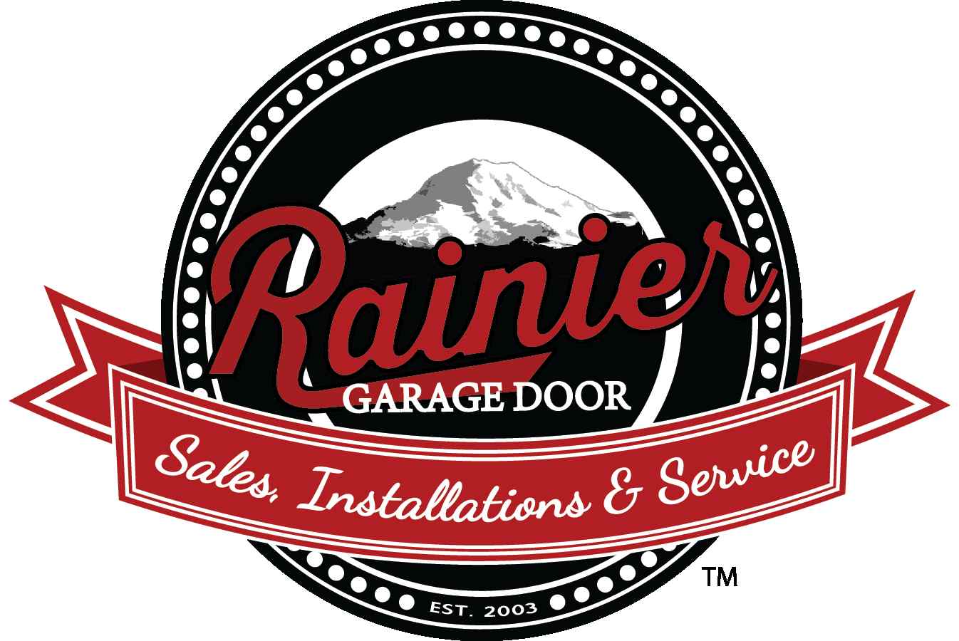 Rainier Garage Door Logo